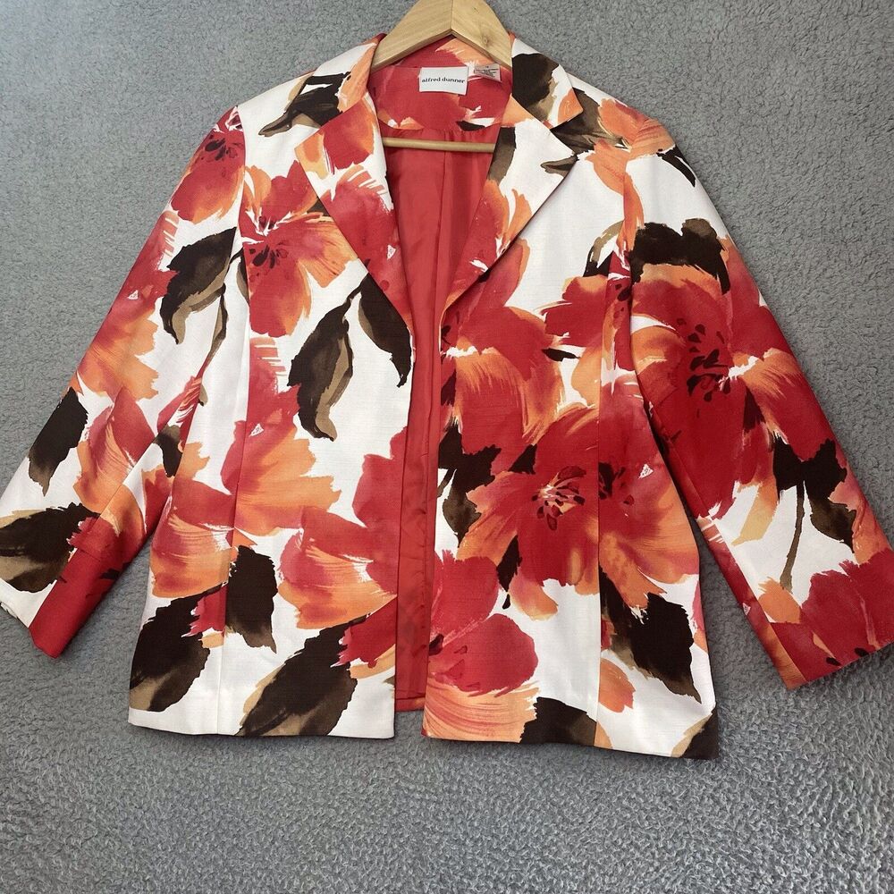 Alfred Dunner Jacket Size 10 Floral Wedding Mother of Bride Brunch Easter